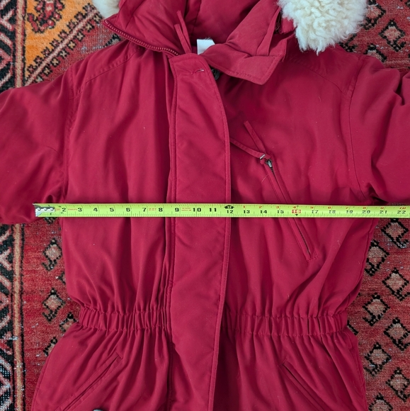 SIZE SMALL - Vintage Eddie Bauer Red Down Parka - Picture 9 of 11